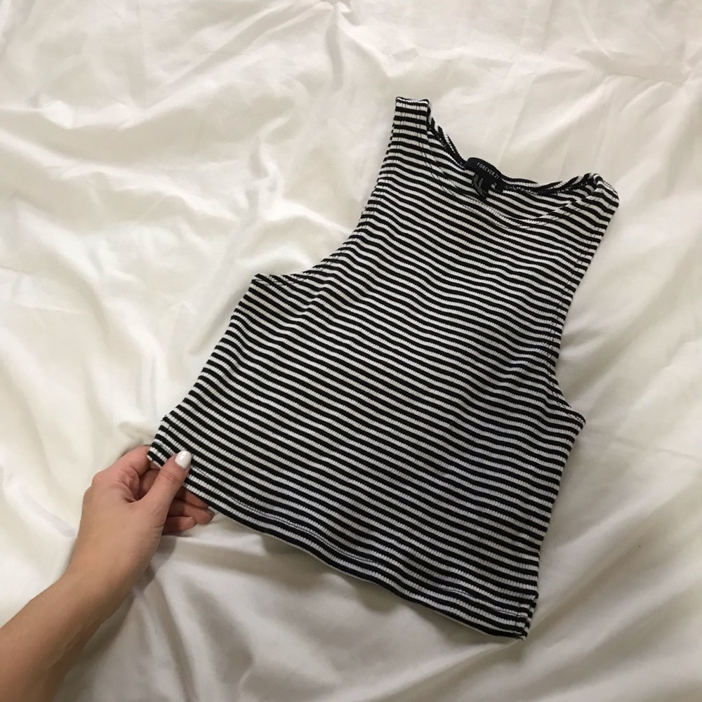 Cropped Striped Tank